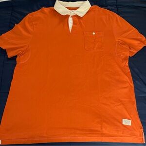 Nautica Orange & Cream Polo Shirt. Size 3XL